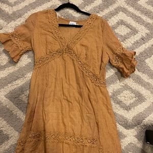 Princess polly mustard color dress